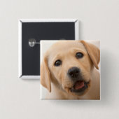 Goldener Labrador-Welpe Button (Vorne & Hinten)