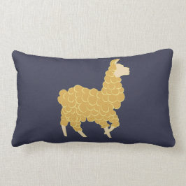 Goldener Lama-lumbales Kissen-Kissen Lendenkissen