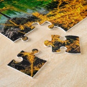 Goldener Lärchenwald am Bergsee Puzzle (Seite)
