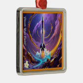 "Goldener Launch" Ornament Aus Metall (Rechts)