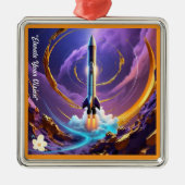 "Goldener Launch" Ornament Aus Metall (Vorne)