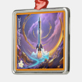 "Goldener Launch" Ornament Aus Metall (Links)