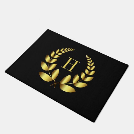 Goldener Laurel Fußmatte (Schrägansicht)