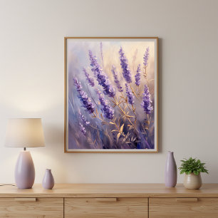 Goldener Lavendel-Wandkunst-Druck Vertikales Pos Poster