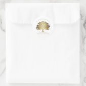 Goldener Lebensbaum (Eiche) Runder Aufkleber (Tasche)