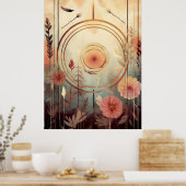 Goldener Lebenskreis Poster (Küche)