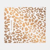 Goldener Leopard-Druck Fleecedecke (Vorderseite (Horizontal))