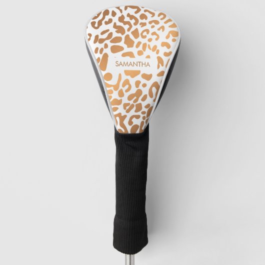 Goldener Leopard-Druck Golf Headcover (Vorderseite)