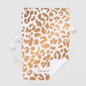Goldener Leopard-Druck Golfhandtuch (Insitu)