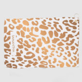 Goldener Leopard-Druck Golfhandtuch (Horizontal)