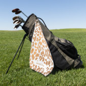 Goldener Leopard-Druck Golfhandtuch (Gras)