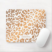 Goldener Leopard-Druck Mousepad (Mit Mouse)