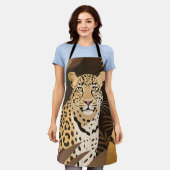 Goldener Leopard Dschungel Boho Wildnis Schürze (Getragen)