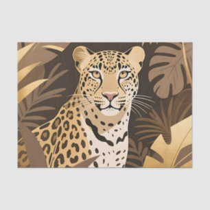 Goldener Leopard Dschungel Boho Wildnis  Seidenpapier