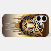Goldener Leopard mit metallischen Tropfeffekten 🐆 Case-Mate iPhone Hülle (Rückseite (Horizontal))