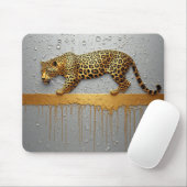 Goldener Leopard mit tropfendem Farbeffekt 🐆 Mousepad (Mit Mouse)