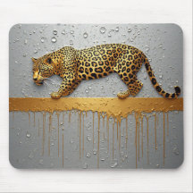 Goldener Leopard mit tropfendem Farbeffekt 🐆