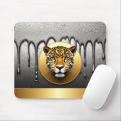 Goldener Leopard mit Wasserfalldetails 🐆 Mousepad (Mit Mouse)