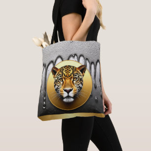 Goldener Leopard mit Wasserfalldetails 🐆 Tasche