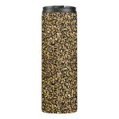 Goldener Leopardendruck Thermosbecher (Rückseite)