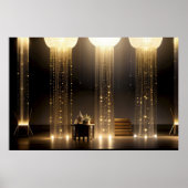 Goldener Lichtvorhang Poster (Vorne)