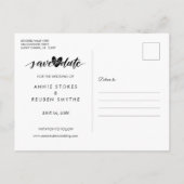 Goldener Liebe Herzkalender Save the Date Ankündigungspostkarte (Rückseite)