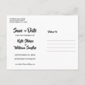 Goldener Liebe Herzkalender Save the Date Postkarte (Rückseite)