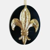 GOLDENER LILIEN-DRUCK KERAMIK ORNAMENT (Rechts)