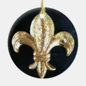 GOLDENER LILIEN-DRUCK KERAMIK ORNAMENT (Hinten)