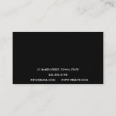 Goldener Lippenkuß auf schwarzer Visitenkarte (Rückseite)