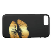 Goldener Lippenkuß iPhone 7 Luxuskasten Case-Mate iPhone Hülle (Rückseite (Horizontal))