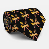 goldener Löffel und Gabel Krawatte (Gerollt)