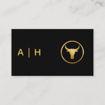Goldener Look - Stier Tierkreiszeichen -Monogramm