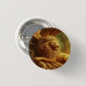 Goldener Löwe-Button Button (Vorne & Hinten)