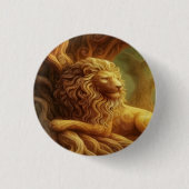 Goldener Löwe-Button Button (Vorderseite)