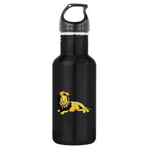 Goldener Löwe, der sich hinlegt Trinkflasche