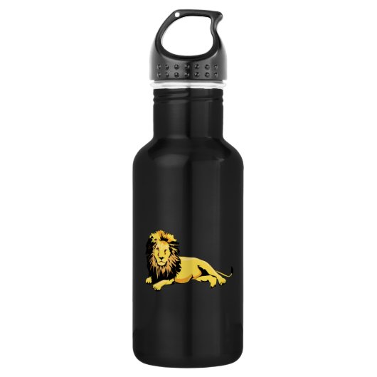 Goldener Löwe, der sich hinlegt Trinkflasche (Vorderseite)