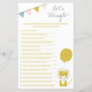Goldener Löwe, Lasst uns Mischen! Baby Shower Spie