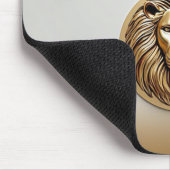 Goldener Löwe Symbol Luxus Metall Stil 🦁 Mousepad (Ecke)