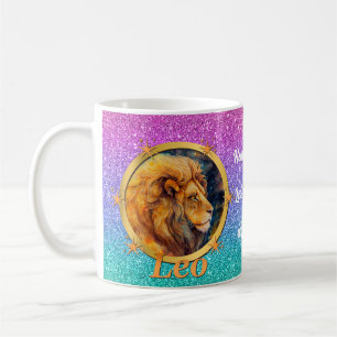 Goldener Löwe Zodiac Horoskop Eine Motivierende In Kaffeetasse