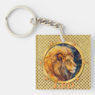 Goldener Löwe Zodiac Horoskop Eine Motivierende In Schlüsselanhänger