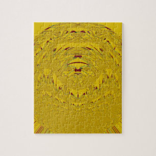 Goldener Löwenkopf-Kunstprint Puzzle