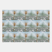 Goldener Lüster Silberleuchter Wrapping Paper Geschenkpapier Set (Vorderseite 3)