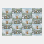 Goldener Lüster Silberleuchter Wrapping Paper Geschenkpapier Set (Vorderseite 2)