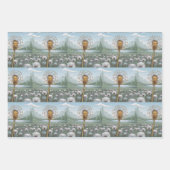 Goldener Lüster Silberleuchter Wrapping Paper Geschenkpapier Set (Vorderseite)