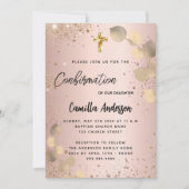 Goldener Luxus der Eukalyptus-Bestätigung Einladung (Vorderseite)