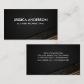 Goldener Luxus gestreift und gesprenkelt Hintergru Visitenkarte (Vorne/Hinten)