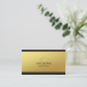 Goldener Luxus Visitenkarte (Stehend Vorderseite)