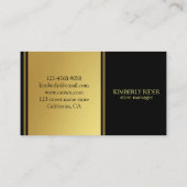 Goldener Luxus Visitenkarte (Rückseite)