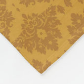 Goldener Luxusdamast Fleecedecke (Ecke)
